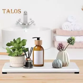 3 шт. водопоглощающий каменный поднос в полоску дизайн быстросохнущий сливной коврик для раковины противоскользящий держатель для мыла для кухни ванная комната туалетные столики белый