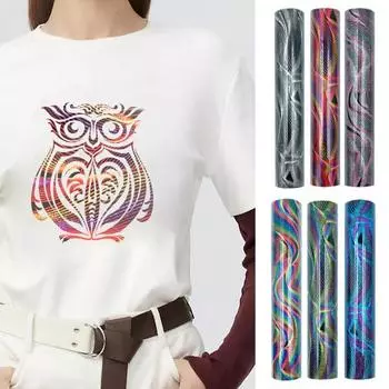 3 шт. волнистая теплопередача виниловая прочная изменяющая цвет DIY одежда с принтом высокая липкость текстильная клейкая переводная пленка A