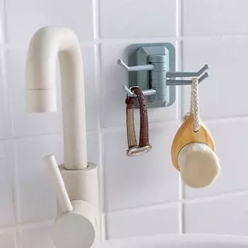 3 шт. вращающихся настенных крючка, прочные, выдерживающие нагрузку, простые в установке, поворотные крючки для полотенец в ванной кофейный