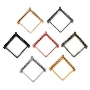 3 шт., вращение на 360 градусов, ромб, рамка из эпоксидного сплава, сделай сам, ювелирные аксессуары, подарок
