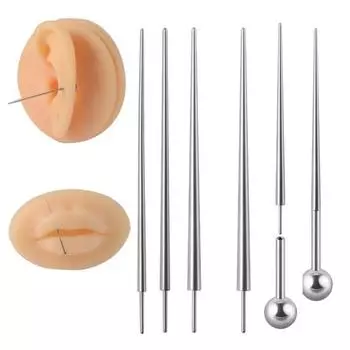3 шт., вставки для пирсинга, гладкие, безболезненные, многоразовые, высокопрочные, нержавеющие, вставки для пирсинга из нержавеющей стали, вставки для ушей в носу 3pcs