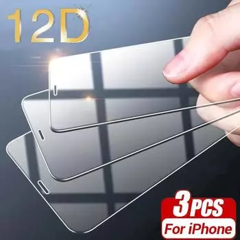 3 шт. закаленное стекло для iPhone 14 13 15 11 16 Pro Max защитное стекло для iPhone 16 Plus XR X XS Max 6 8 7 Plus SE 2020 стекло iphone 11 чистый