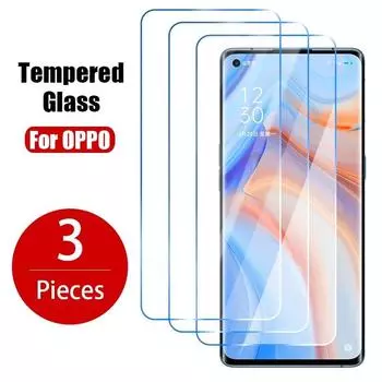3 шт. закаленное стекло для OPPO A74 5G A54 A52 Защитное стекло для OPPO A72 A53 A9 A5 2020 For F21 Pro 5G чистый