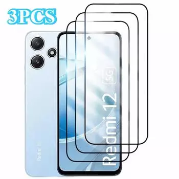 3 шт. закаленное стекло для Redmi 12 5G 12C протектор экрана для Redmi Note 12R Pro Redmi Note 13 Pro 5G защитное стекло Redmi Note7 чистый
