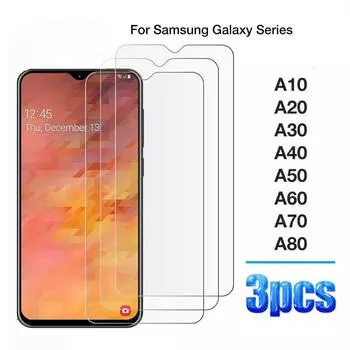 3 шт. закаленное стекло для samsung a10 a20 a30 a40 a50 a60 a70 a80 защитное стекло для экрана на galaxy a 10 20 30 40 50 60 Samsung A02S A025F чистый