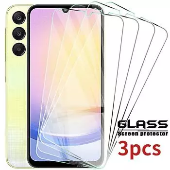 3 шт. закаленное стекло для Samsung Galaxy A15 A25 4g A35 A55 5g A05 A05s Защитное стекло для экрана на A 15 25 35 55 пленка iphone 11 чистый