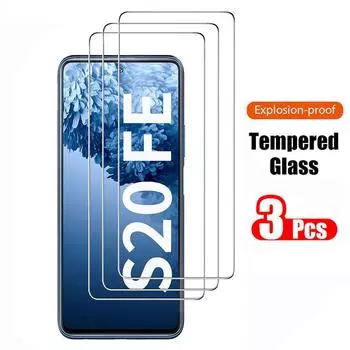 3 шт. закаленное стекло для Samsung Galaxy S20 FE 5G S22 Plus Защитная пленка для экрана телефона 9H Защитное стекло для телефона Galaxy S20 FE For Samsung A12 чистый