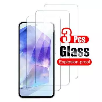 3 шт. закаленное стекло для Samsung Galaxy A55 A35 A25 A15 A05 A05S 5G Защитная пленка для экрана 10H прозрачное стекло против царапин For Samsung A12 чистый