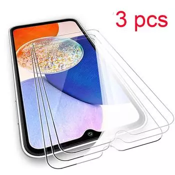 3 шт. закаленное стекло для Samsung Galaxy A54 A34 A14 5G A13 4G A24 A04 A04S A04E A23 A12 A33 A53 5G A03 A03S A73 Защитная пленка для экрана For Samsung A54 белый