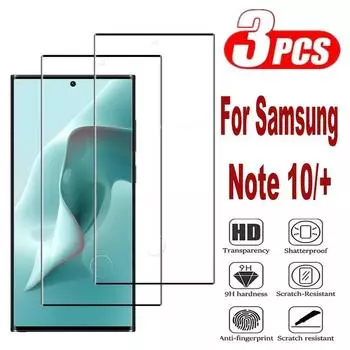 3 шт. закаленное стекло для Samsung Galaxy Note 10 Plus + Note 20 Ultra 3D изогнутая защитная пленка для экрана A60 HD Film Note 8 чистый