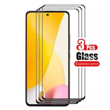3 шт. закаленное стекло для Xiaomi 11 12 Lite 12T 13T Pro защитное стекло пленка для экрана для Samsung A04S A05 A14 A54 A53 A52 5G Redmi 12C 13C протектор Xiaomi POCO M5s чёрный
