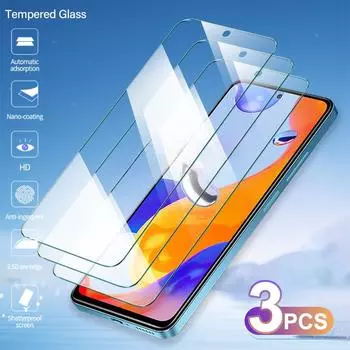 3 шт. закаленное стекло для Xiaomi Redmi Note 11 12 Pro 11S Защитное стекло для POCO X3 X4 X5 M3 M4 Pro F3 F4 GT Защитное стекло 3Pcs Glass