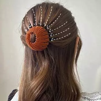 3 шт. заколка для волос «Птичье гнездо», расширяемая, флокированная, держатель для хвоста, ленивая пластина для птичьего гнезда зелёный