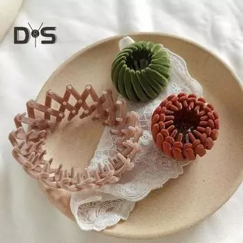 3 шт. заколка для волос «Птичье гнездо», расширяемая, держатель для хвоста, ленивая, гнездовая пластина, заколка для волос, для создания пучка, тонкая, густая, изящная, вьющаяся, женская заколка для волос