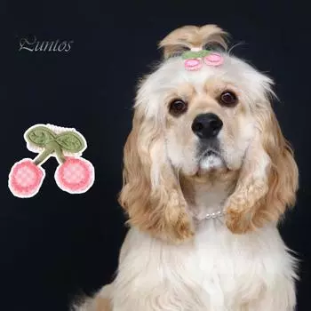 3 шт., заколки для волос для домашних животных, заколка для волос с клубникой, вишней и бантом, маленькая заколка для волос для щенков и кошек, аксессуары для волос для домашних животных, уход за волосами для собак, аксессуары для кошек синий