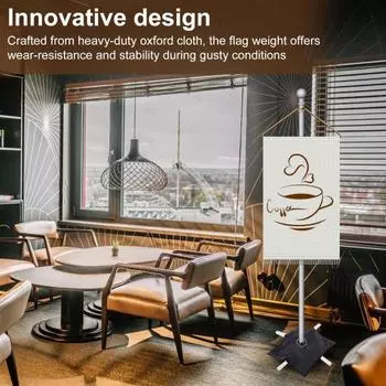 3 шт. заполняемых мешков с песком, легко заполняемые мешки с песком, парусиновые ветрозащитные мешки с песком для флагштоков и палаток 3pcs чёрный