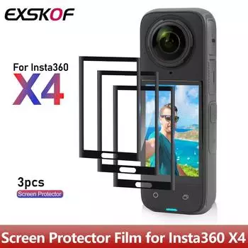 3 шт. Защитная пленка для экрана Insta360 X4 Аксессуары Защитная пленка от царапин для Insta 360 X4 Защитная пленка с полным покрытием For Insta360 X4