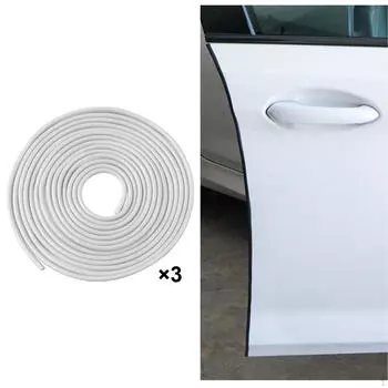 3 шт., защитная защита для края двери автомобиля, резиновая серая защитная боковая полоса, 49,2 фута