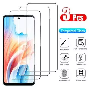 3 шт. защитное закаленное стекло для экрана A60 A79 5G A98 A78 A58 A38 A18 A77 A57 A57 A17 A96 A76 HD защитная пленка Panzerglas OPPO A60