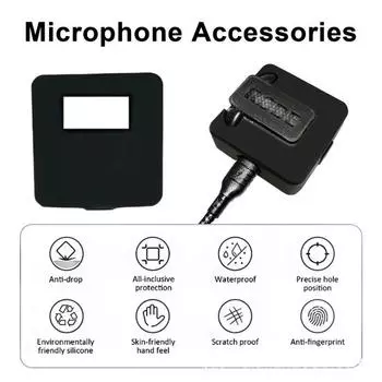 3 шт. Защитные чехлы для микрофонов, легко устанавливаемые, ударопрочные, ударопрочные, силиконовые белый