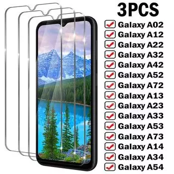 3 шт. защитные пленки для Samsung Galaxy A12 A22 A32 A52S A13 A33 на Samsung A53 A72 A73 A54 A14 A24 A34 закаленное стекло Huawei P Smart 2019 чистый
