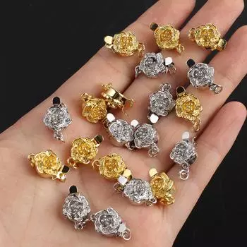 3 шт. застежки в форме сливы для ожерелья, браслета, латунные крючки с пряжкой, разъем для DIY, аксессуары для изготовления ювелирных изделий 14x9mm