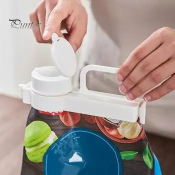 3 шт. зажим для герметичного пакета с носиком для заливки, зажимы для еды с герметичной крышкой, легко открывающиеся для заливки закусок, муки, риса, орехов, корма для домашних животных 3pcs