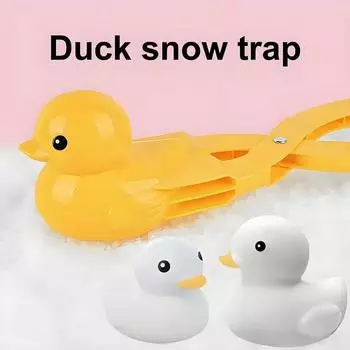 3 шт. зажим для изготовления снежного шара в форме утки для детей, пластиковая форма для зимнего снежного шара для детских забавных видов спорта