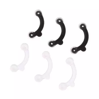 3 шт., зажим для носа, корректор, массажный инструмент, подтяжка носа, формирователь, клипса, выпрямление переносицы, без боли, 3 размера L чёрный