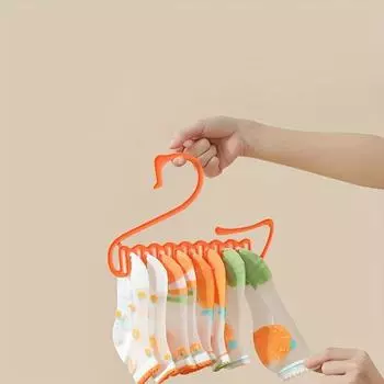 3 шт. зажим для носков в виде лебедя, многофункциональная сушилка для балкона, домашняя прищепка для сушки белья, мультяшный милый ветрозащитный зажим для носков 3pcs зелёный