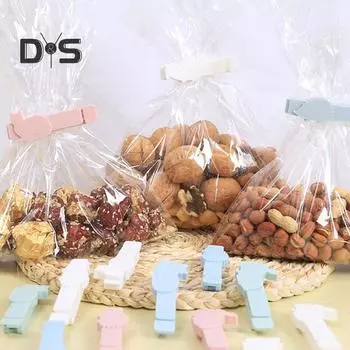 3 шт. зажимы для сумок безопасные влагостойкие пластиковые портативные зажимы для закусок для еды кухонные инструменты белый