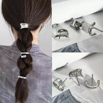 3 шт. женские заколки для волос с геометрическим узором, зажим для хвоста, шпилька для волос на затылке, женские аксессуары для волос 3 Pcs/set