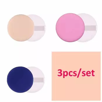 3 шт. Женский макияж Воздушная подушка Мягкий спонж Пуховка для пудры Профессиональный Сухой Влажный Консилер Тональный крем Гладкий Косметический инструмент 3pcs/set