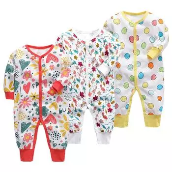 3 шт., зимняя одежда для новорожденных, комбинезоны для маленьких мальчиков и девочек, комбинезоны с длинными рукавами, костюмы 6-9Months