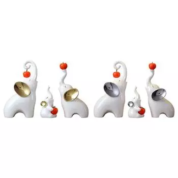3 скульптуры слонов Подарки на новоселье Современное искусство Украшения для стола