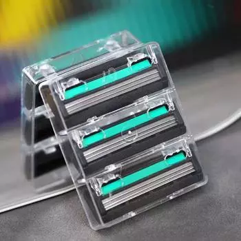 3-слойная ручная бритва для мужчин с триммером для бороды и держателем 2-слойных лезвий 1 Knife holder box