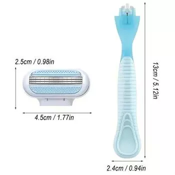 3-слойная ручная бритва с 4 лезвиями, подходит для женщин, классическая бритва, бритье, замена и заправка, защита кожи