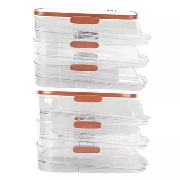 3-слойный автоматический вращающийся ящик для хранения яиц, органайзер для яиц, контейнер для хранения яиц с крышкой для холодильника Single Row