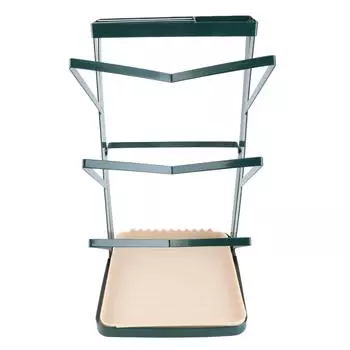 3-слойный держатель для крышки кастрюли, настольный, отдельно стоящий держатель для крышки кастрюли со съемным поддоном для слива, ножом зелёный