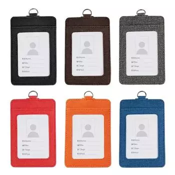 3-слойный ремешок для держателя карты для Bussniess, простой однотонный держатель для удостоверения личности, ремешок для рабочего, студента, льняной держатель для карт