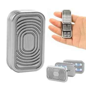 3-слойный слайдер-игрушка для снятия стресса и беспокойства, портативная игрушка для детей, подростков и взрослых, тренировка гибкости пальцев, металлический магнитный слайдер, сенсорная игрушка для повседневного использования серебряный