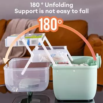 3 слоя аптечка первой помощи большой емкости таблетницы органайзер семейная аптека экстренной помощи контейнер для хранения таблетница белый