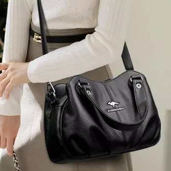 3 слоя большой емкости женские сумки PU кожаный мессенджер сумка дизайнерская высококачественная сумка через плечо через плечо