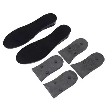 3 слоя каблуков Вставки для увеличения высоты Дышащие каблуки Стелька для увеличения высоты Регулируемые подушечки для пятки Подушечки