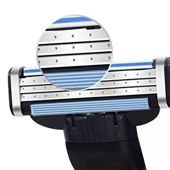 3 слоя лезвий из нержавеющей стали, 4 шт., сменные лезвия для мужской безопасной бритвы Mache3 Gillettee