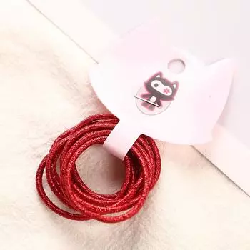 3 см 10 шт./лот Разноцветные Золотые Серебряные Красные Резинки для Хвоста Резинка для Волос Резинка Эластичная Повязка для Волос Аксессуары для Волос для Девочки