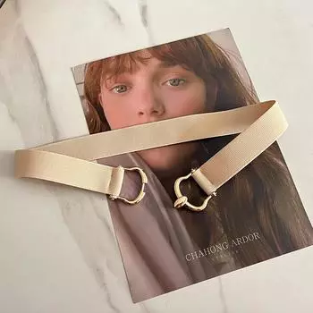 3 см Эластичная пара Пряжка Эластичный Тонкий Пояс Женское Платье Декоративный Тонкий Пояс Простой Пояс
