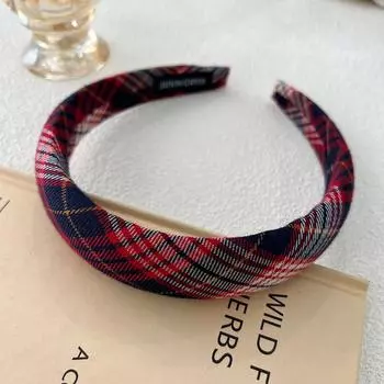 3 см Осенне-зимняя шерстяная клетчатая повязка на голову с губчатой подкладкой Аксессуары для волос для взрослых Ювелирные изделия для волос