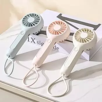 3 Speeds Mini Portable Fan Powerful Handheld Rechargeable Lightweight Small Kid Girl Women Cute Travel Outdoor Indoor Commute кремовый