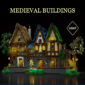 3 средневековых строительных блока, детские развивающие игрушки «сделай сам», строительный блок, подарок на день рождения nobox серый/коричневый